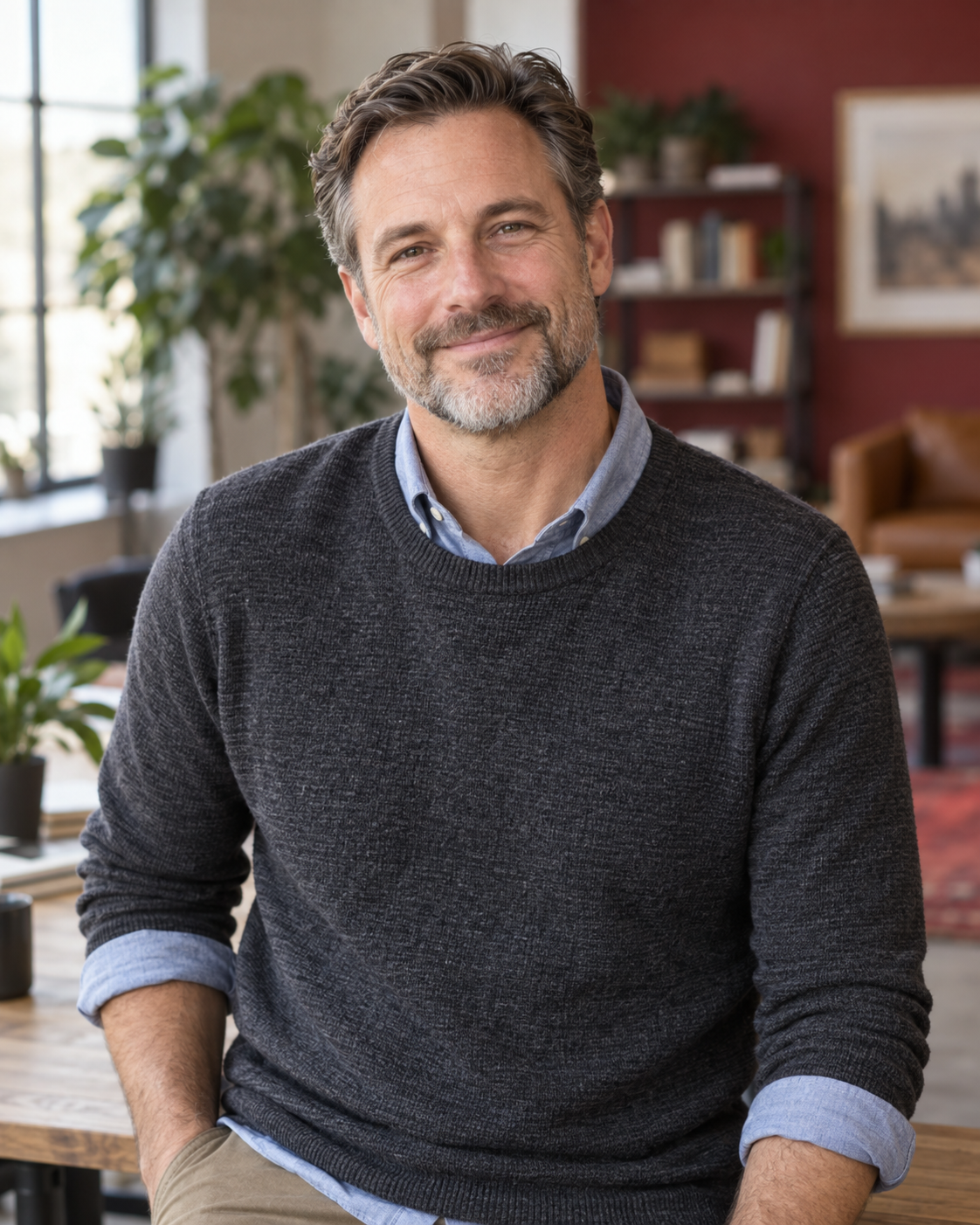 Portrait d’un homme mentor blanc